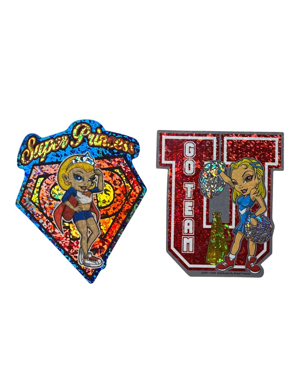 Vintage Y2K Sticker Super Princess Go Team Prism Vending Machine Stickers